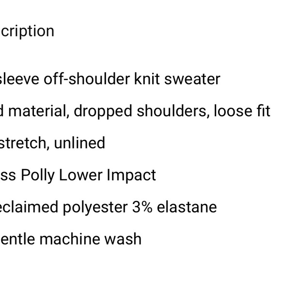 Princess Polly Off-Shoulder Gray Sweater - Picture 4 of 4